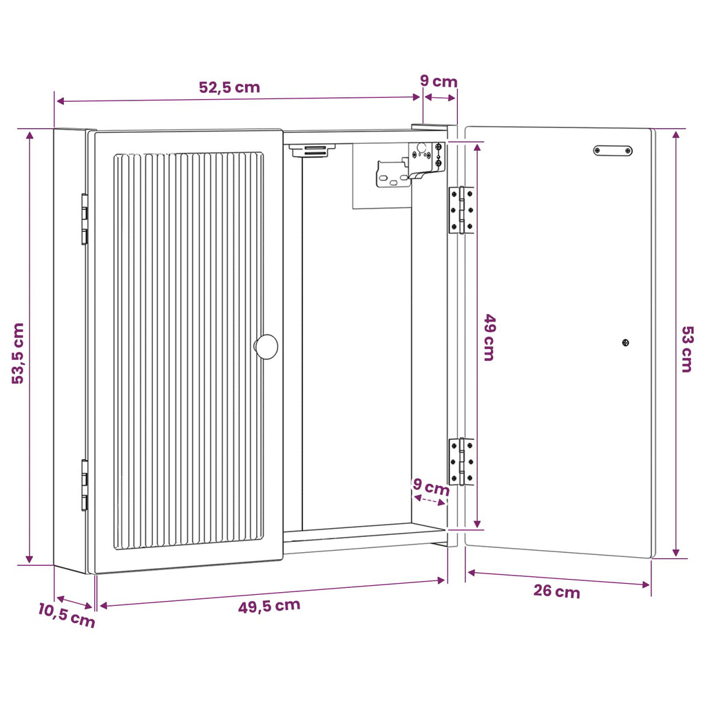 Dartbord Kabinet Ede 52,5 X 10,5 X 53,5 Cm Bewerkt Hout