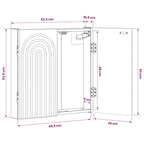 Dartbord Kabinet Alkmaar 52,5 X 10,5 X 53,5 Cm Bewerkt Hout