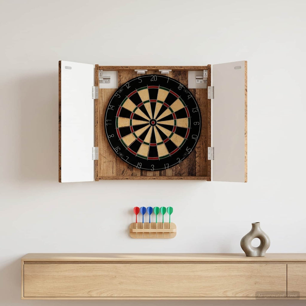 Dartbord Kabinet Alkmaar 52,5 X 10,5 X 53,5 Cm Bewerkt Hout