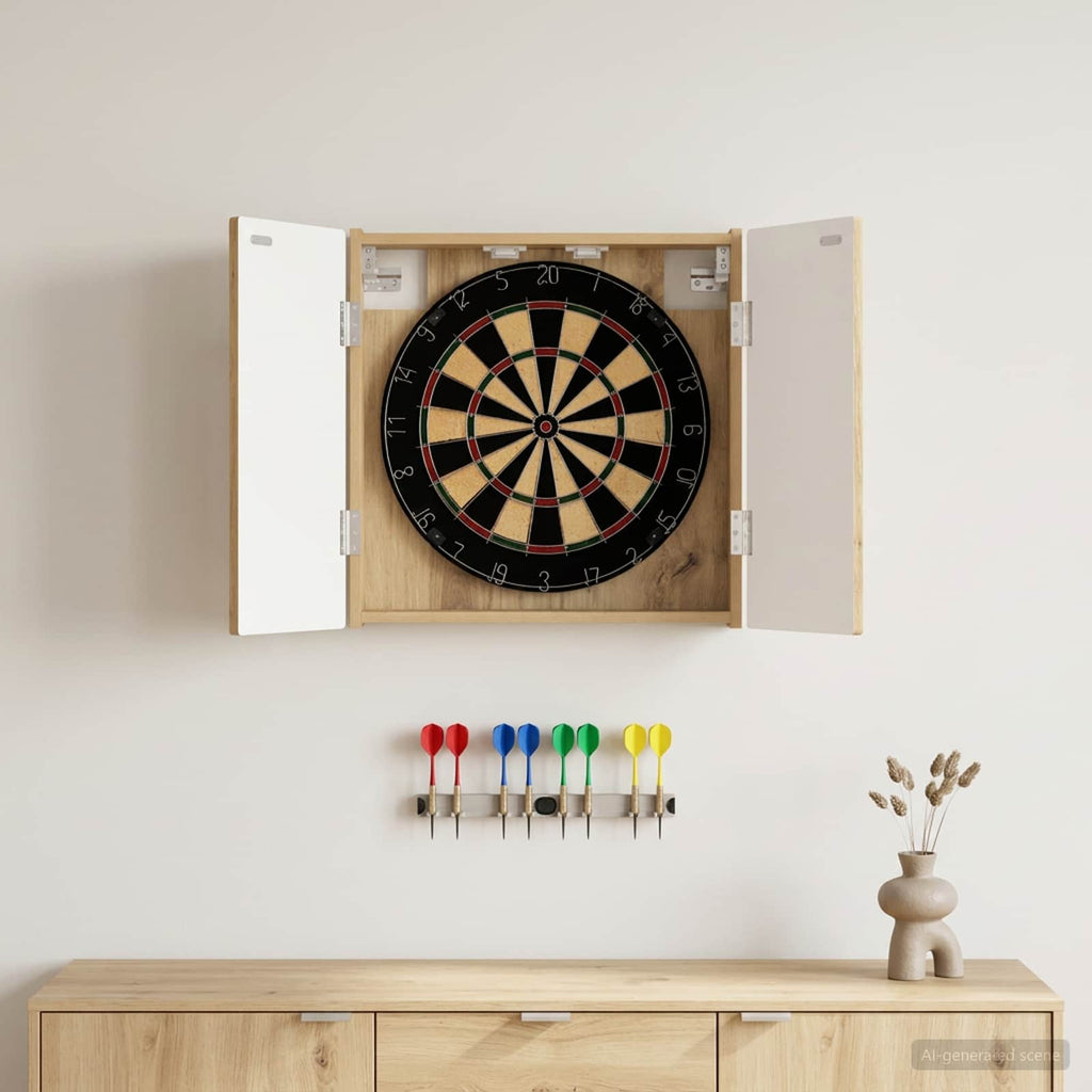 Dartbord Kabinet Alkmaar 52,5 X 10,5 X 53,5 Cm Bewerkt Hout