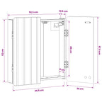 Dartbord Kabinet Zwolle 52,5 X 10,5 X 57,5 Cm Bewerkt Hout