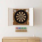 Dartbord Kabinet Zwolle 52,5 X 10,5 X 57,5 Cm Bewerkt Hout