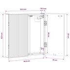 Dartbord Kabinet Arnhem 52,5 X 10,5 X 53,5 Cm Bewerkt Hout