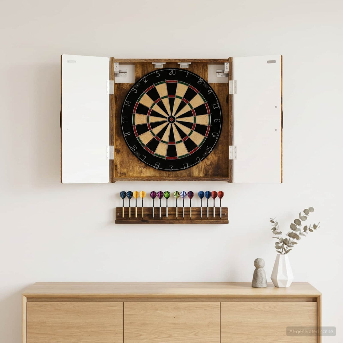 Dartbord Kabinet Haarlem 52,5 X 10,5 X 53,5 Cm