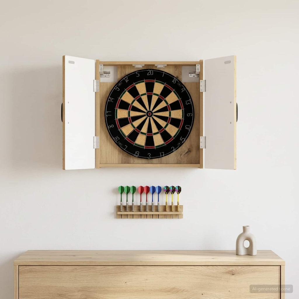 Dartbord Kabinet Hoorn 52,5 X 10,5 X 53,5 Cm Bewerkt Hout