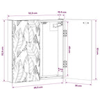 Dartbord Kabinet Delft 52,5 X 10,5 X 53,5 Cm Bewerkt Hout