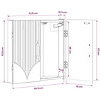 Dartbord Kabinet Hoorn 52,5 X 10,5 X 53,5 Cm Bewerkt Hout