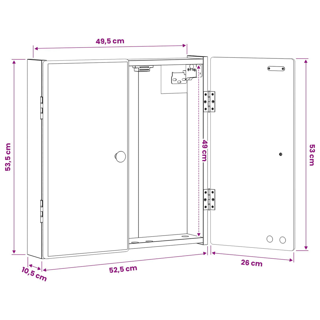 Dartbord Kabinet Breda 52,5 X 10,5 X 53,5 Cm Bewerkt Hout