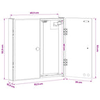 Dartbord Kabinet Breda 52,5 X 10,5 X 53,5 Cm Bewerkt Hout