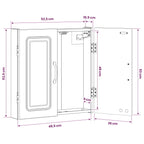 Dartbord Kabinet Utrecht 52,5 X 10,5 X 53,5 Cm Bewerkt Hout