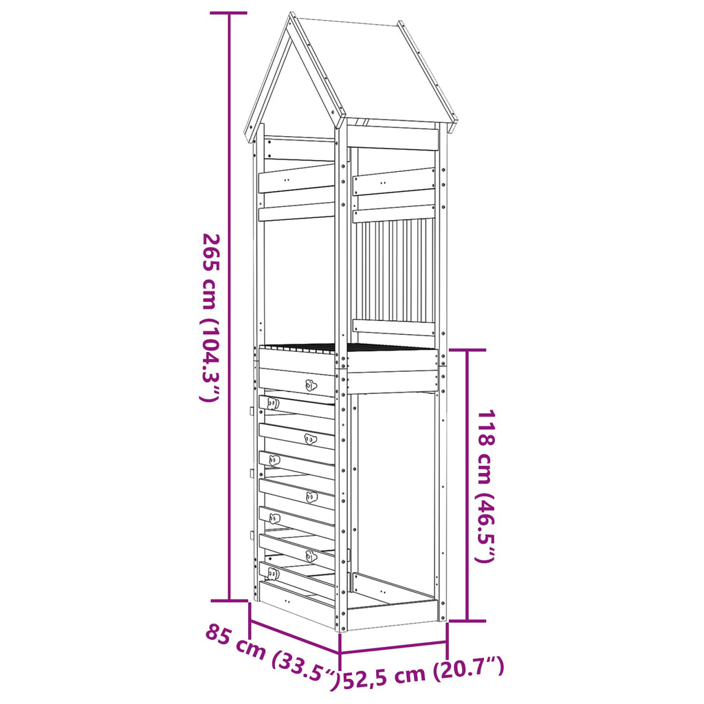 Speeltoren Bruin 52,5 X 85 X 265 Cm