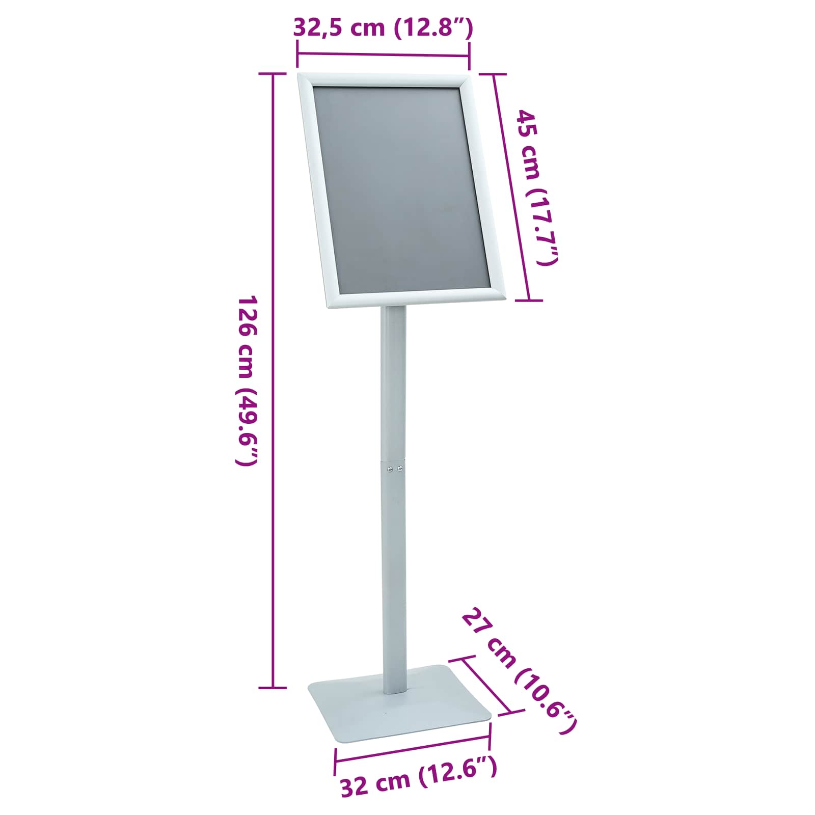 Posterstandaard Met Voet 32,5 X 27 X 126 Cm Gietijzer