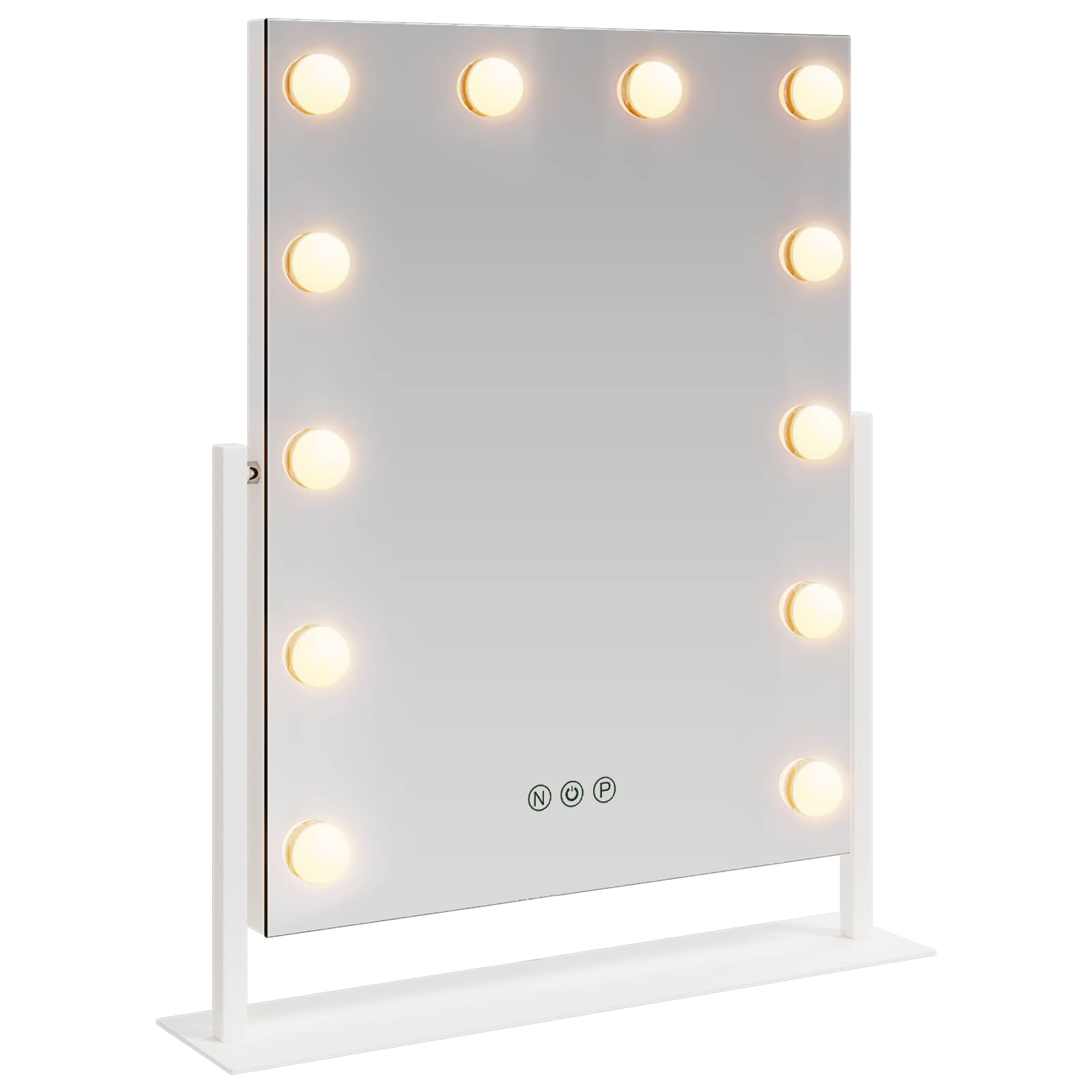 Led Make-Up Spiegel Wit 44 X 10 X 53 Cm Glas En Staal