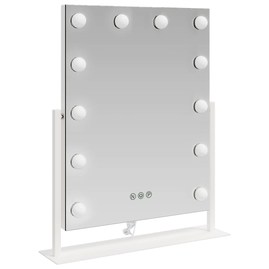 Led Make-Up Spiegel Wit 44 X 10 X 53 Cm Glas En Staal