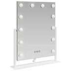 Led Make-Up Spiegel Wit 44 X 10 X 53 Cm Glas En Staal