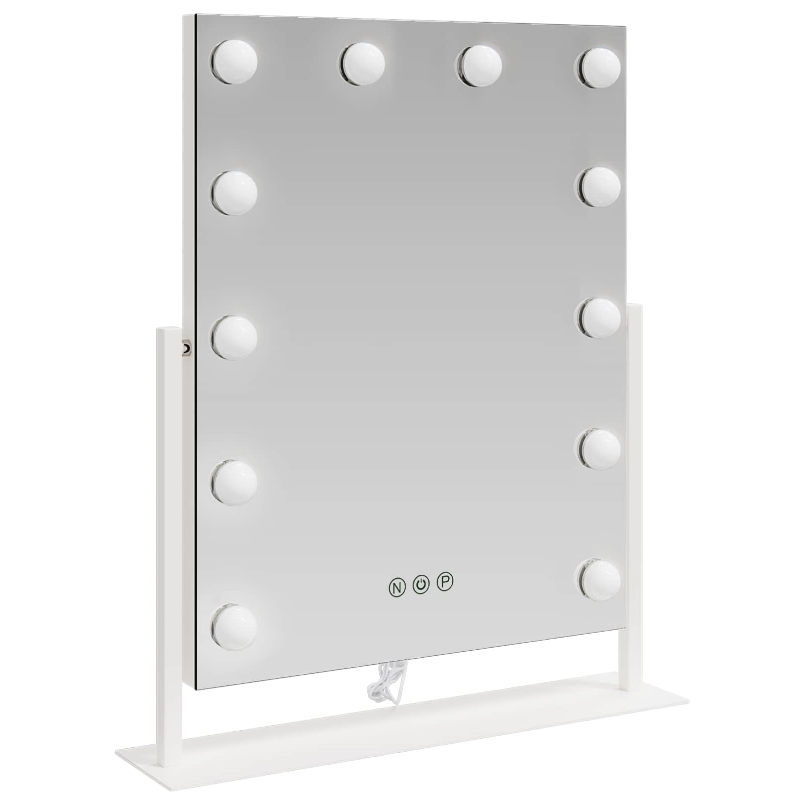 Led Make-Up Spiegel Wit 44 X 10 X 53 Cm Glas En Staal