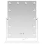 Led Make-Up Spiegel Wit 44 X 10 X 53 Cm Glas En Staal