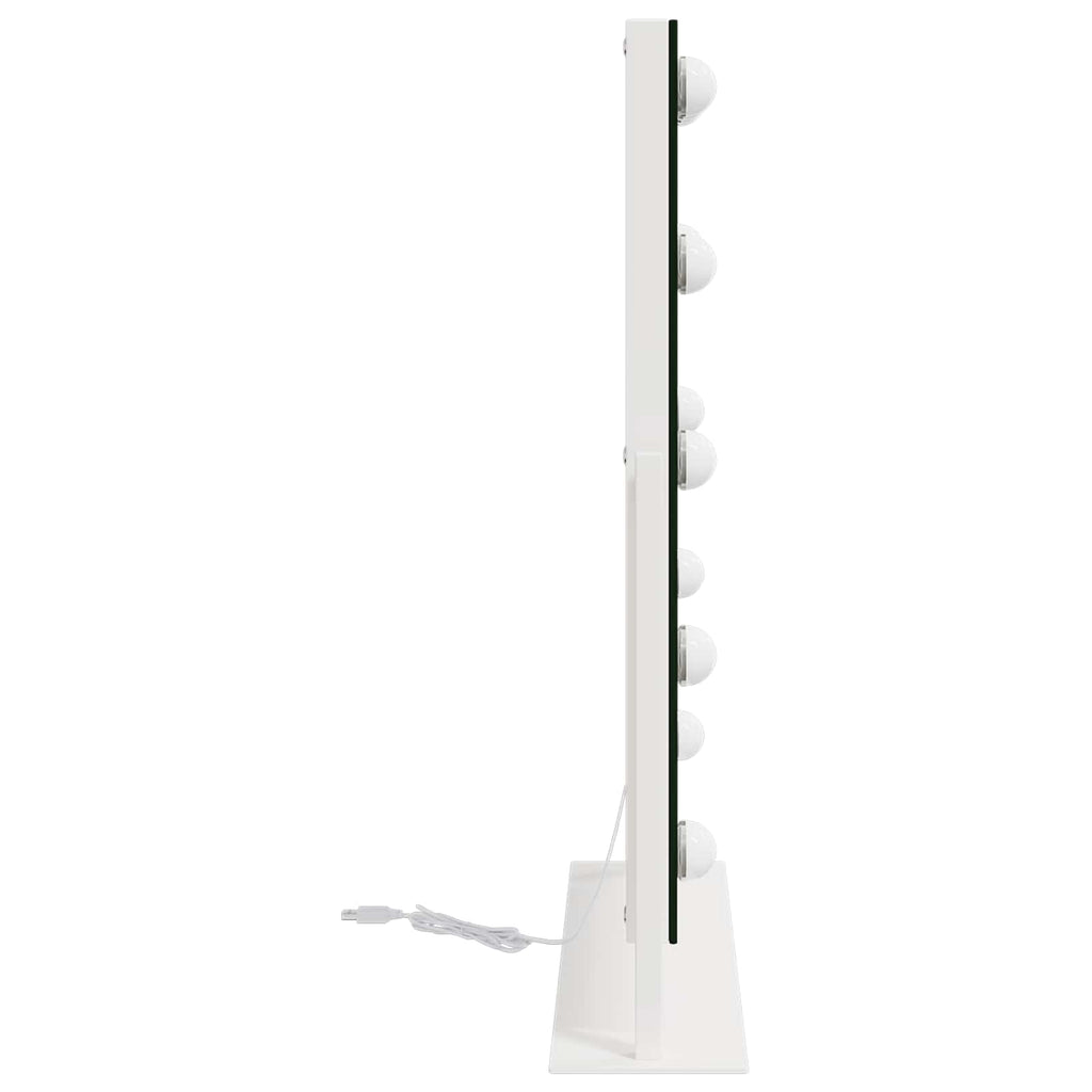 Led Make-Up Spiegel Wit 44 X 10 X 53 Cm Glas En Staal