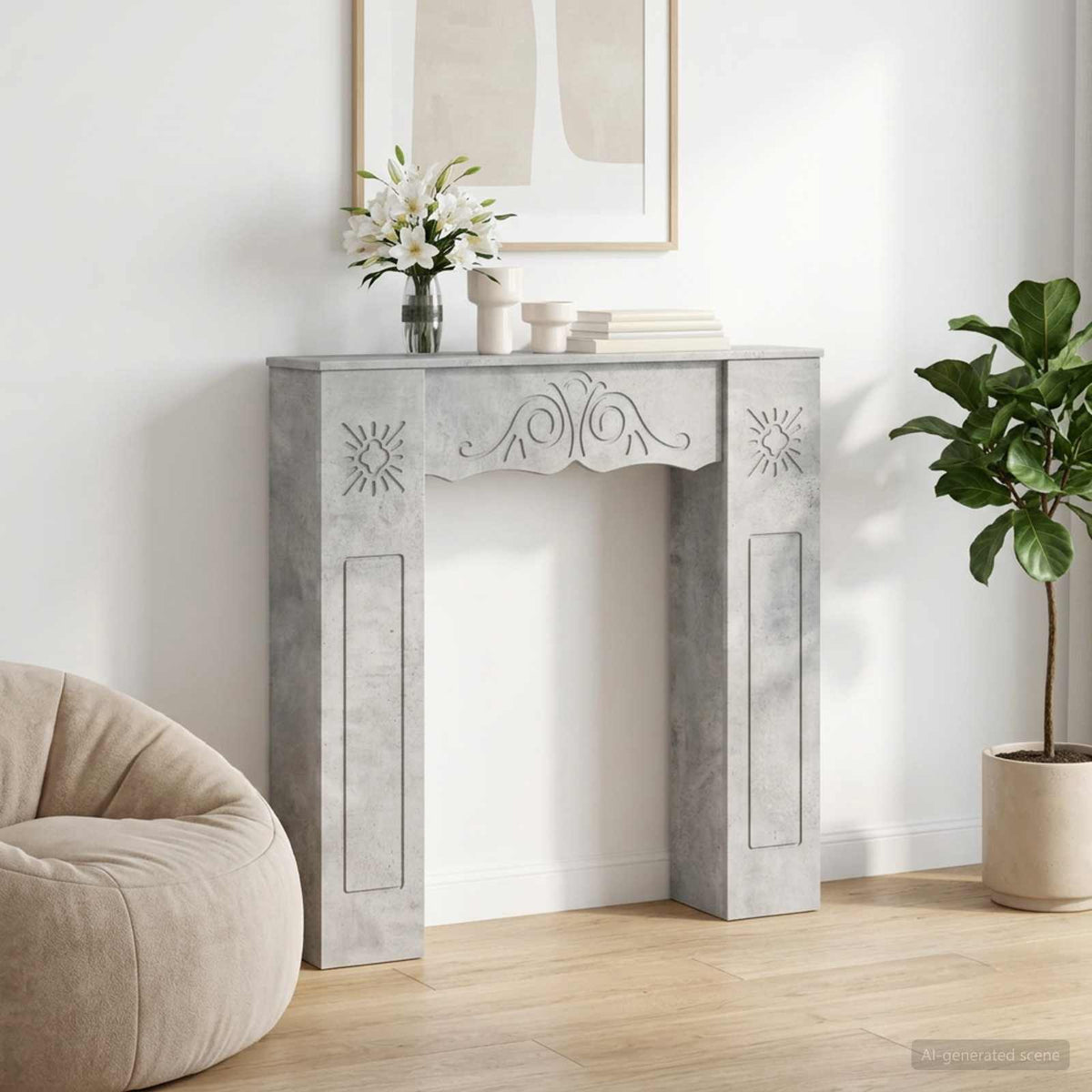 Haardomlijsting 102 X 20 X 102 Cm Bewerkt Hout