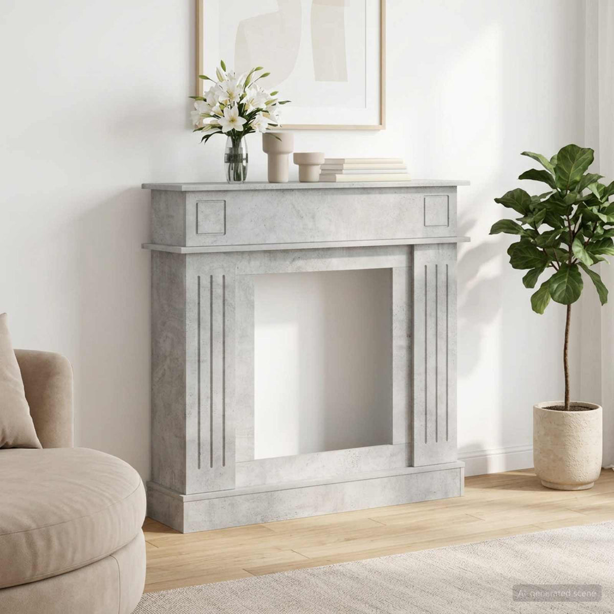 Haardomlijsting 102 X 26 X 100 Cm Bewerkt Hout