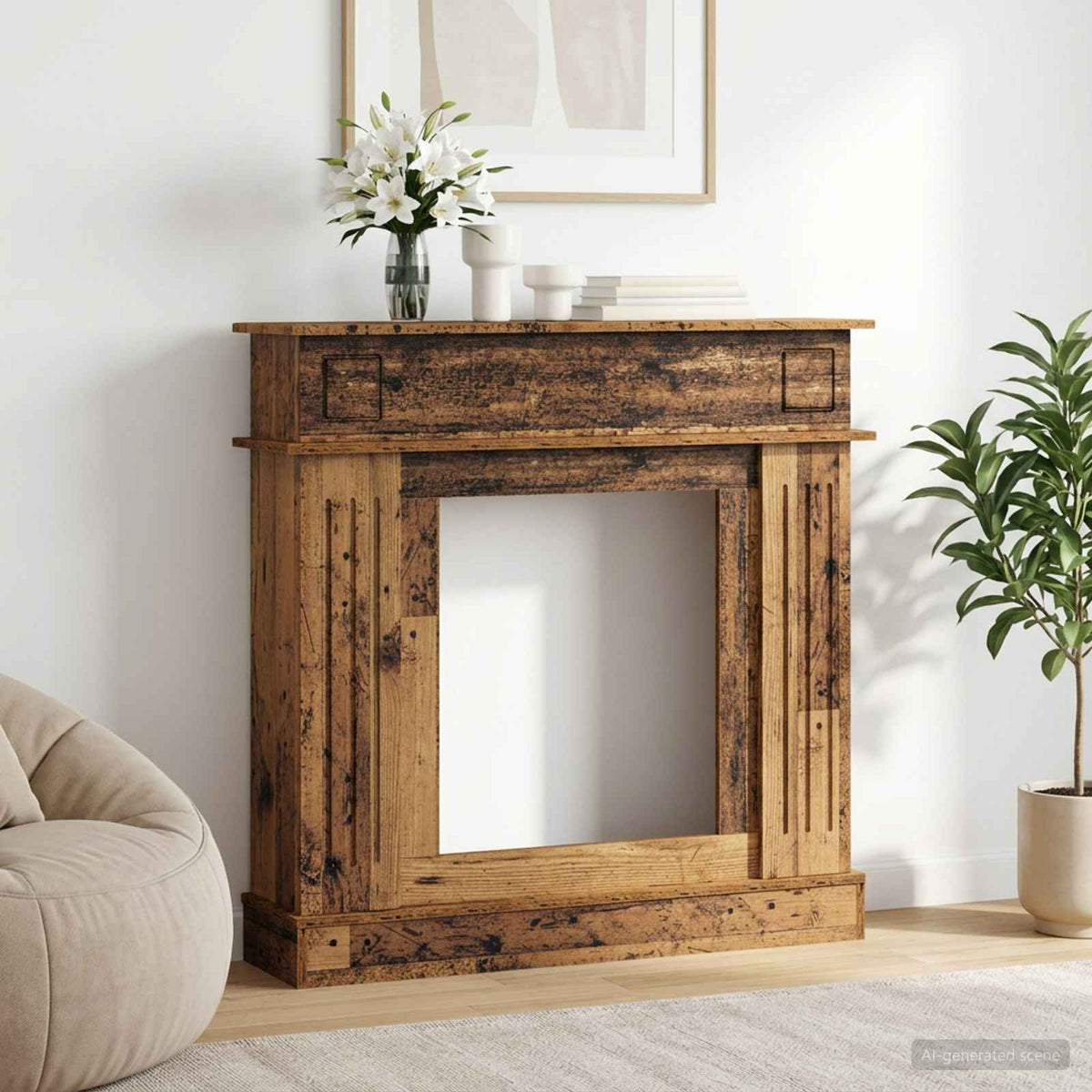 Haardomlijsting 102 X 26 X 100 Cm Bewerkt Hout