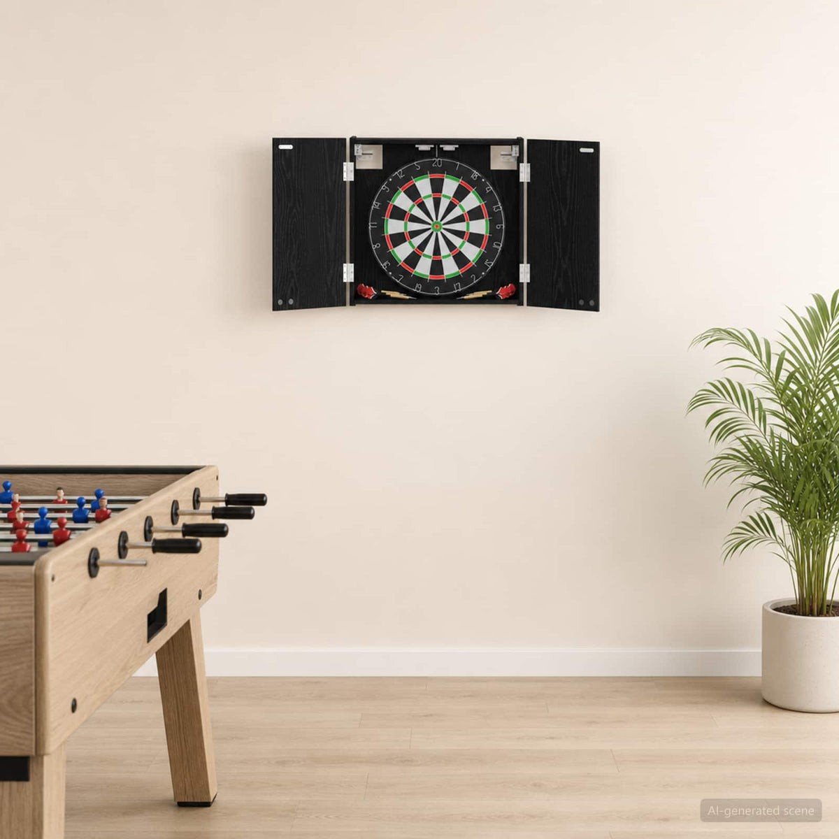 Dartbord Kabinet 56 X 12 X 53,5 Cm Bewerkt Hout