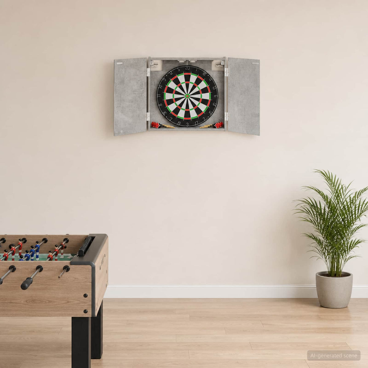 Dartbord Kabinet 56 X 12 X 53,5 Cm Bewerkt Hout