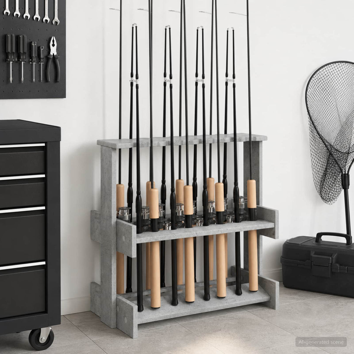 Hengelhouder Bewerkt Hout 60 X 35 X 60 Cm
