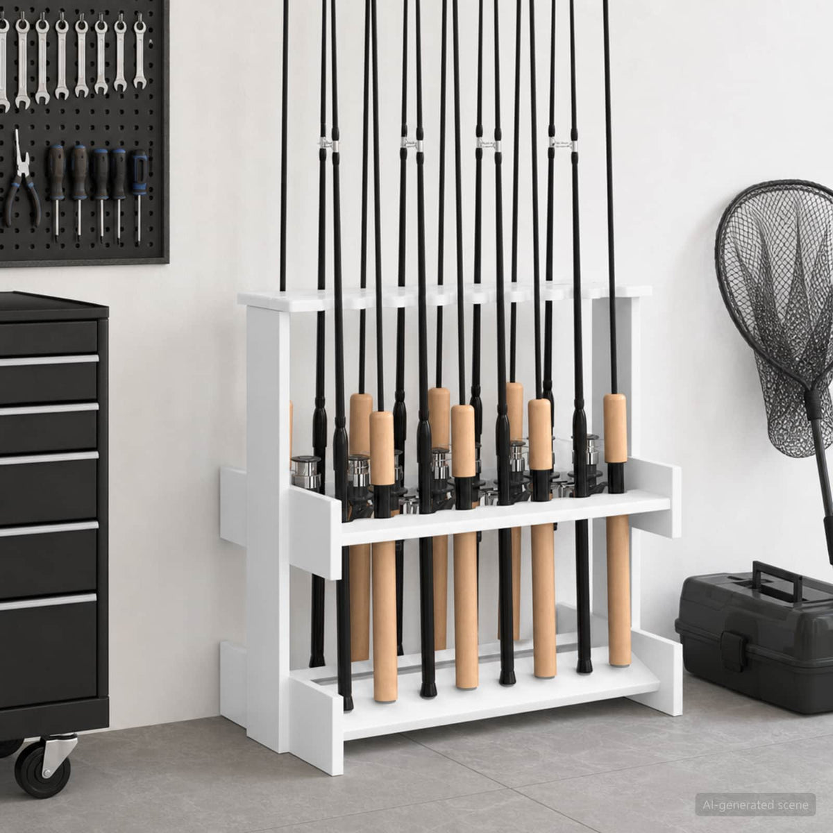 Hengelhouder Bewerkt Hout 60 X 35 X 60 Cm