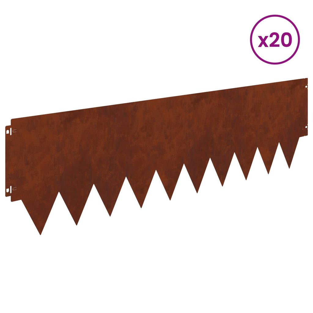 Tuinrand 20 Pcs 103 X Metaal Roestig