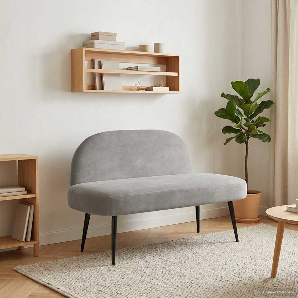 Beklede Bank Met Rugleuning 110 X 60 X 76 Cm Fluweel