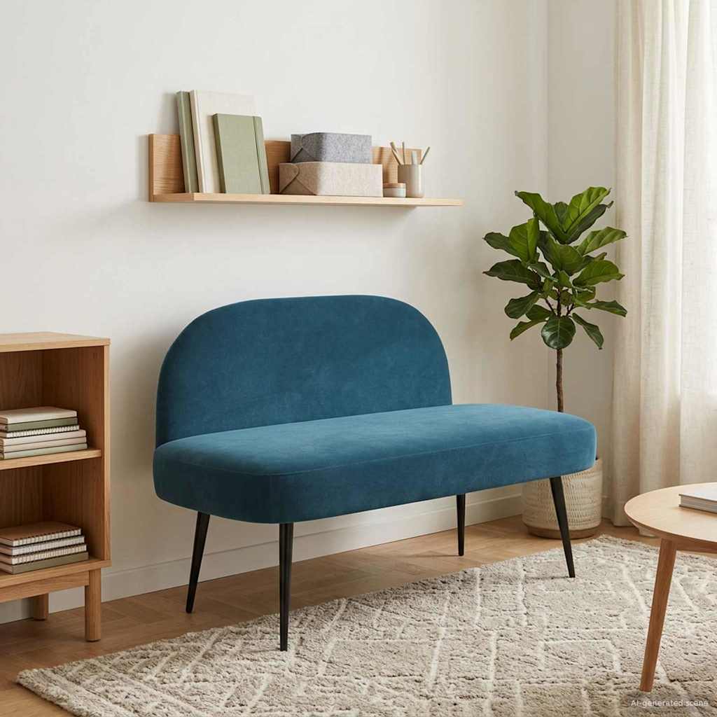 Beklede Bank Met Rugleuning 110 X 60 X 76 Cm Fluweel