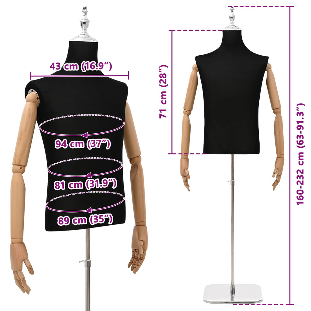 Verstelbare Mannequin Van 170-218 Cm Met Voet Man Pp