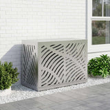 Airco ombouw verzinkt staal 90 x 40 x 60 cm – bladeren golfpatroon