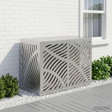 Airco ombouw roestvrij staal 100 x 50 x 70 cm – bladeren golfpatroon