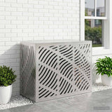 Airco ombouw verzinkt staal 110 x 50 x 80 cm – bladeren golfpatroon