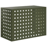 Airco ombouw olijfgroen 100 x 50 x 70 cm – rond cirkelpatroon