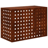 Airco ombouw weervast staal 100 x 50 x 70 cm – rond cirkelpatroon