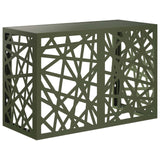 Airco ombouw olijfgroen 90 x 40 x 60 cm – geometrisch gaaspatroon