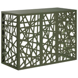 Airco ombouw olijfgroen 110 x 50 x 80 cm – geometrisch gaaspatroon