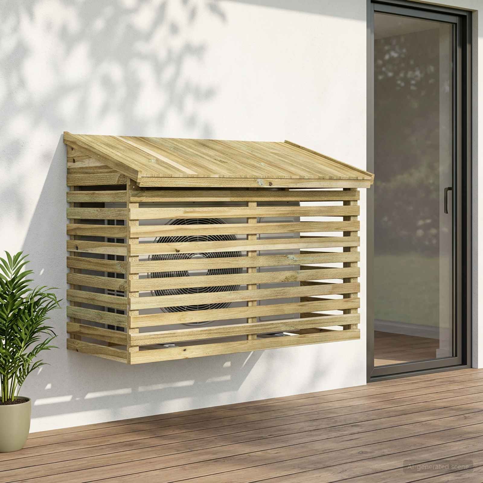 Omkasting Voor Airconditioner Geïmpregneerd Grenenhout