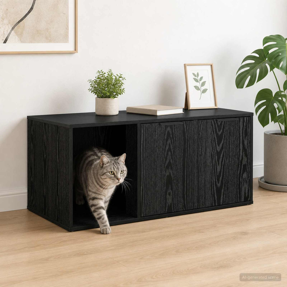 Kattenkrat Meubel Bewerkt Hout