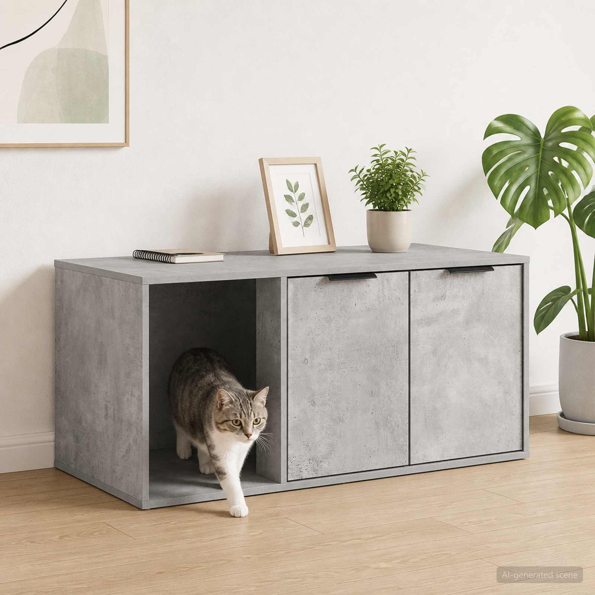 Kattenkrat Meubel Bewerkt Hout