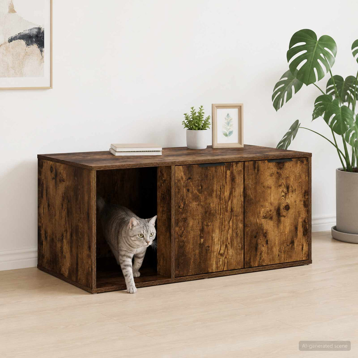 Kattenkrat Meubel Bewerkt Hout