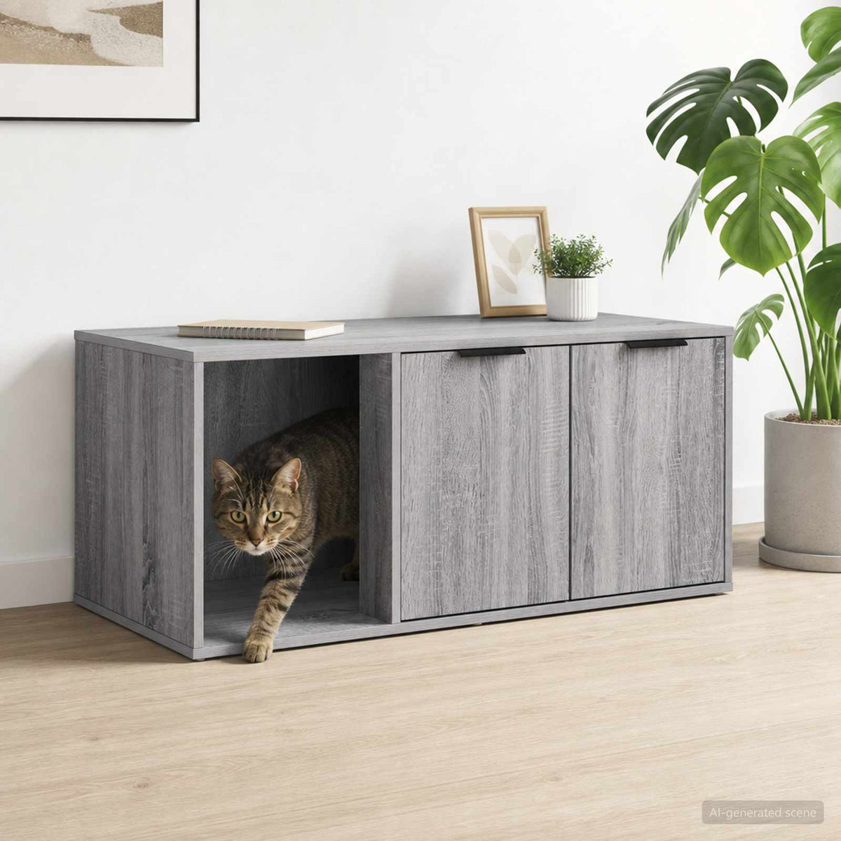 Kattenkrat Meubel Bewerkt Hout