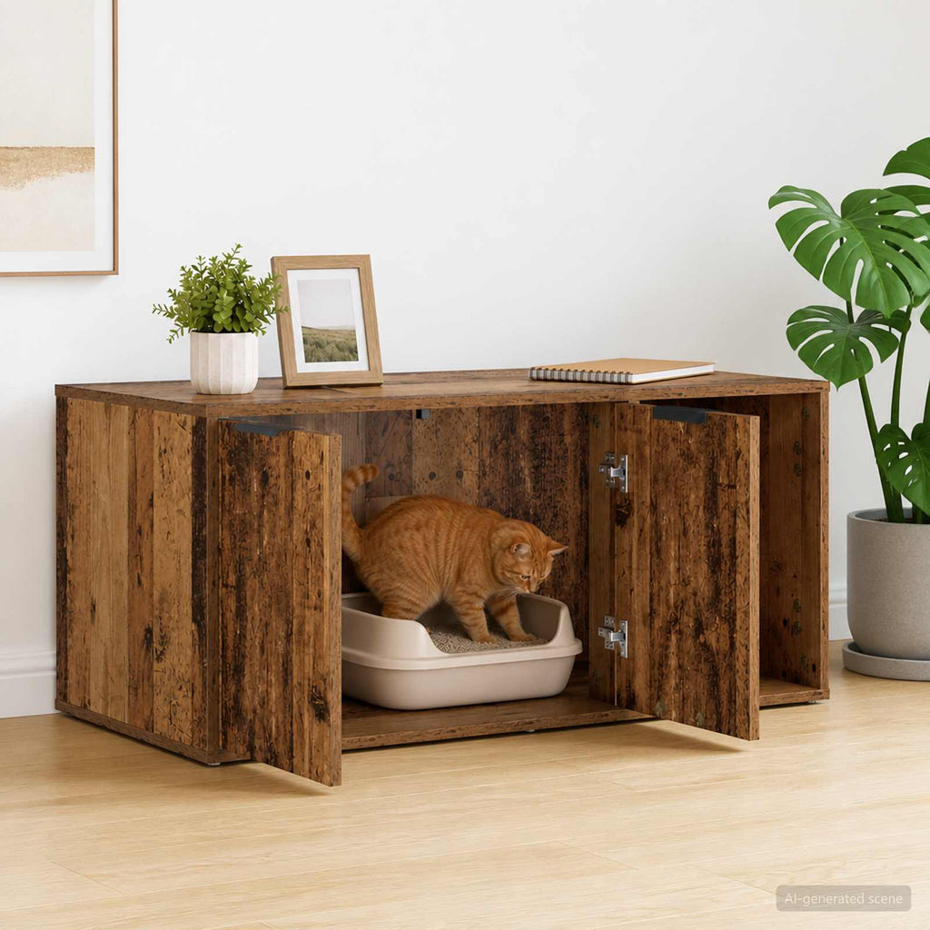 Kattenkrat Meubel Bewerkt Hout