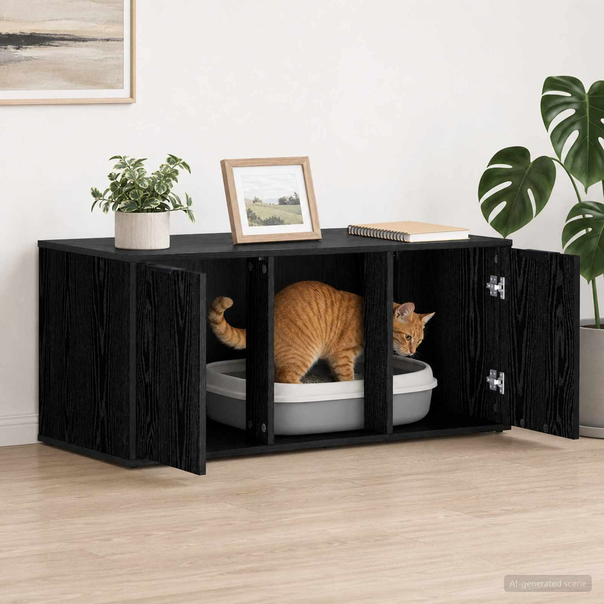 Kattenkrat Meubel Bewerkt Hout