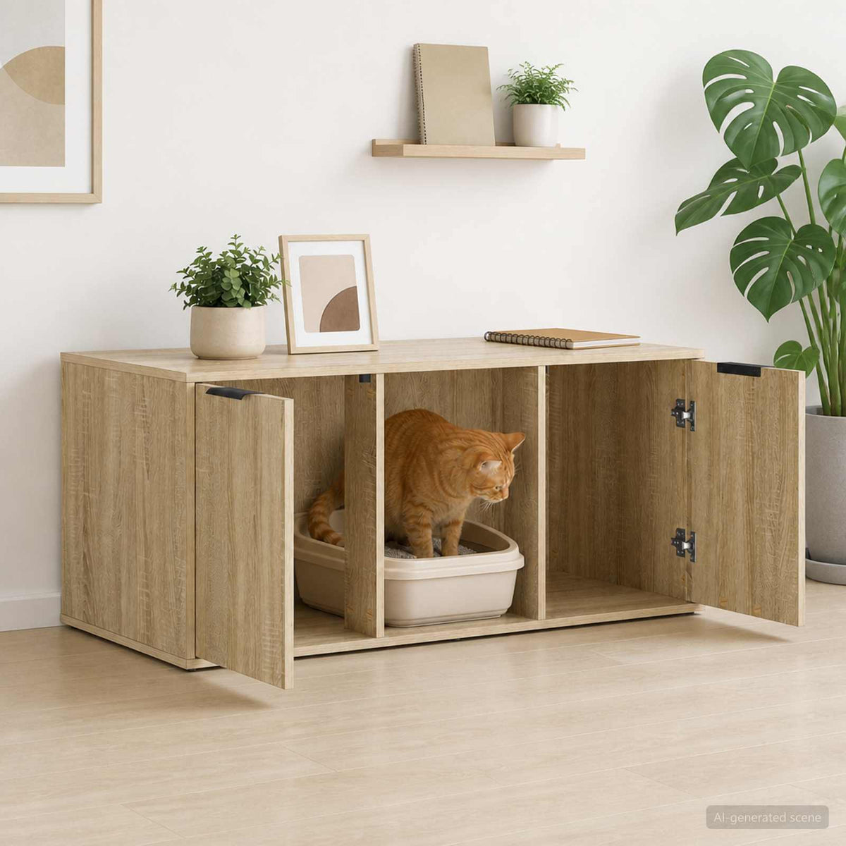 Kattenkrat Meubel Bewerkt Hout