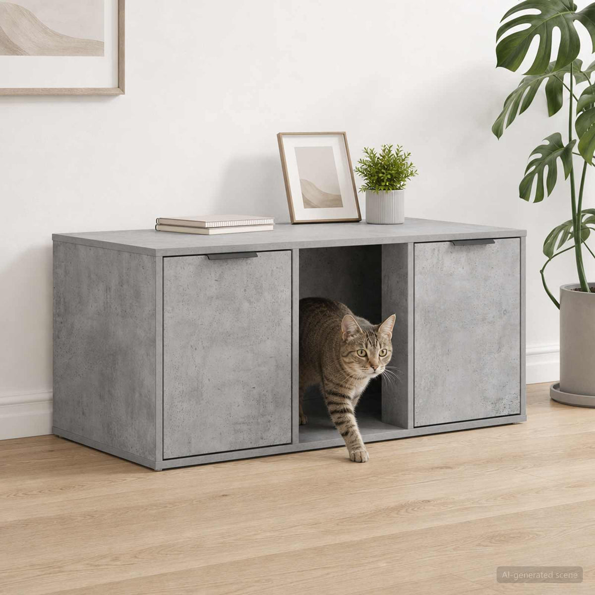 Kattenkrat Meubel Bewerkt Hout