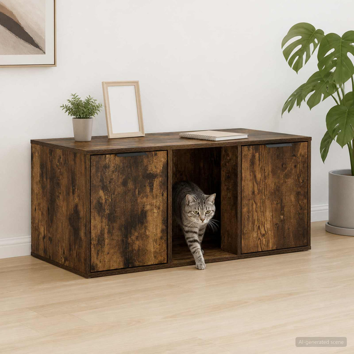Kattenkrat Meubel Bewerkt Hout